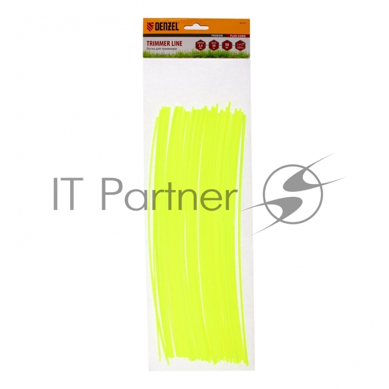 Леска для триммера квадратная нарезанная 2,4мм х 30 см 50 шт FLEX CORD// Denzel