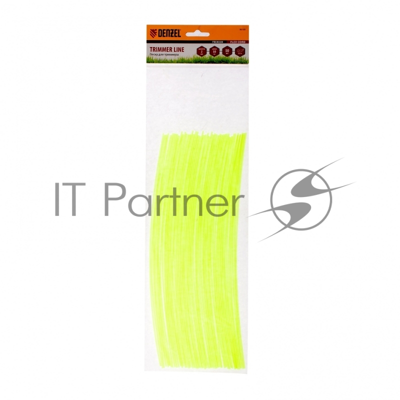 Леска для триммера круглая нарезанная 2мм х 30 см 50 шт FLEX CORD// Denzel