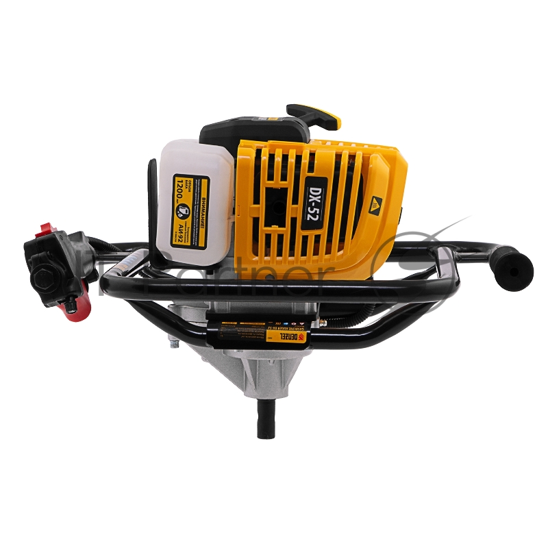 Мотобур DX-52, объём двигателя 52 см3, соединение 20 мм, без шнека// Denzel