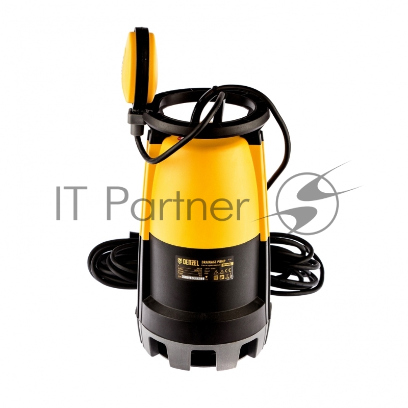 Дренажный насос для чистой и грязной воды DP-900S, 900 Вт, напор 9 м, 18000 л/ч// Denzel