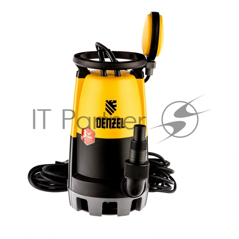 Дренажный насос для чистой и грязной воды DP-900S, 900 Вт, напор 9 м, 18000 л/ч// Denzel