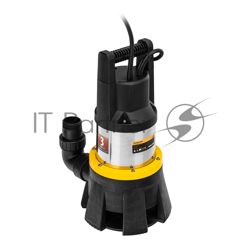 Дренажный насос DP1400X, 1400 Вт, подъем 11 м, 25000 л/ч// Denzel