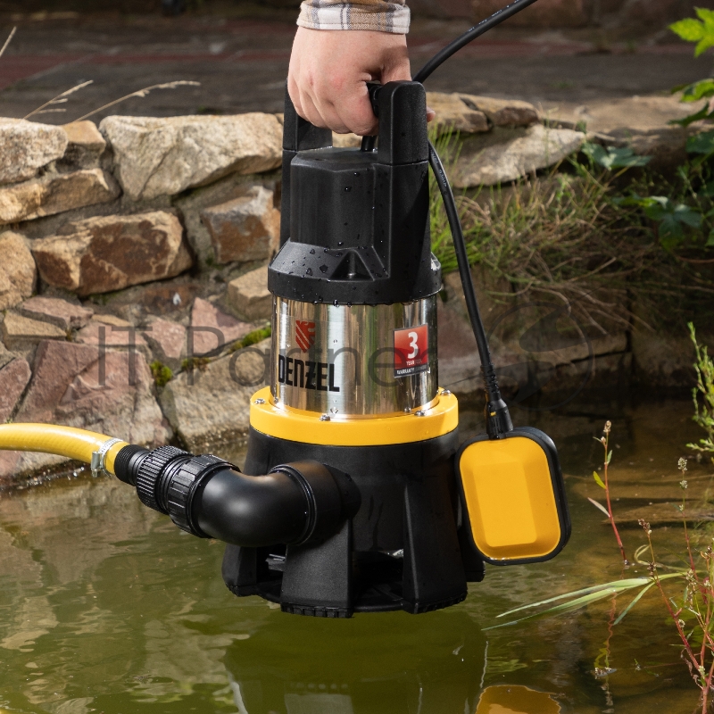 Дренажный насос DP1400X, 1400 Вт, подъем 11 м, 25000 л/ч// Denzel