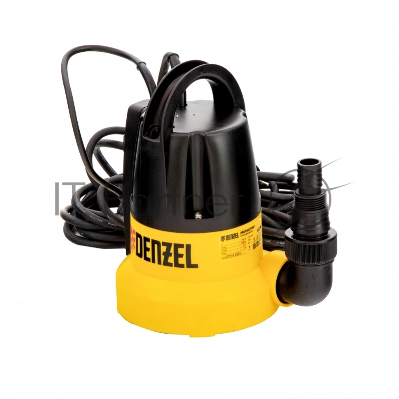 Дренажный насос DP500E, 500 Вт, подъем 7 м, 7000 л/ч// Denzel