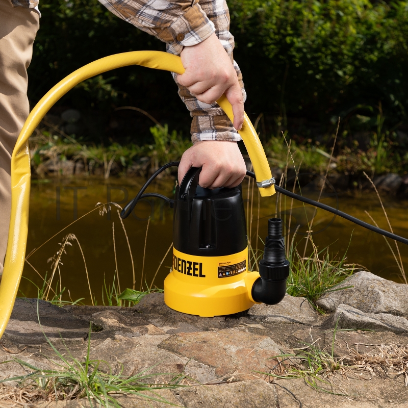 Дренажный насос DP500E, 500 Вт, подъем 7 м, 7000 л/ч// Denzel