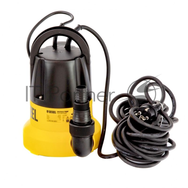 Дренажный насос DP500E, 500 Вт, подъем 7 м, 7000 л/ч// Denzel