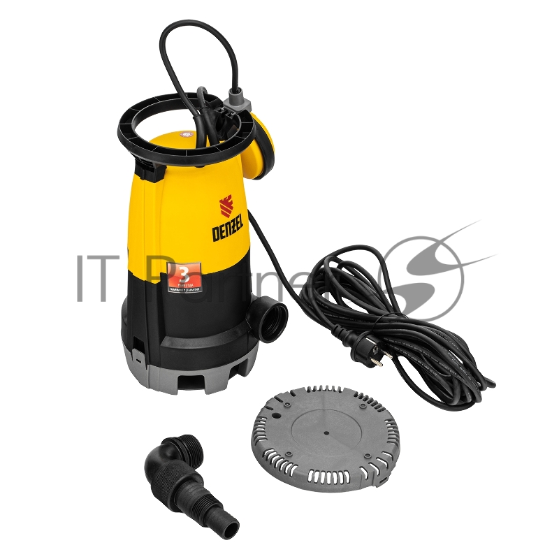 Дренажный насос для чистой и грязной воды DP-450S, 450 Вт, напор 6 м, 12000 л/ч// Denzel