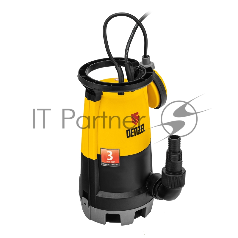 Дренажный насос для чистой и грязной воды DP-450S, 450 Вт, напор 6 м, 12000 л/ч// Denzel