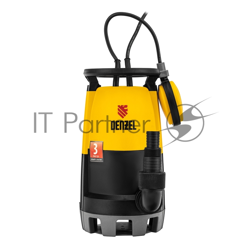 Дренажный насос для чистой и грязной воды DP-450S, 450 Вт, напор 6 м, 12000 л/ч// Denzel