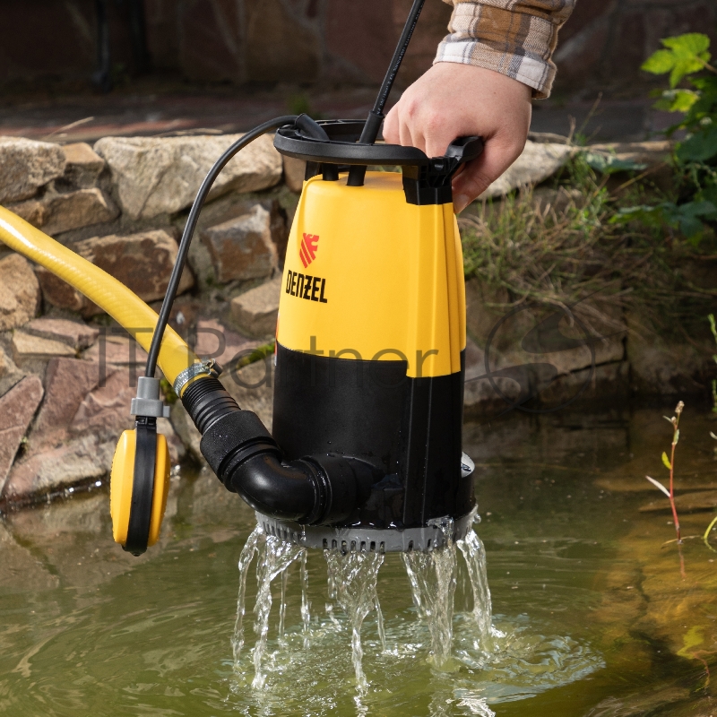Дренажный насос для чистой и грязной воды DP-450S, 450 Вт, напор 6 м, 12000 л/ч// Denzel