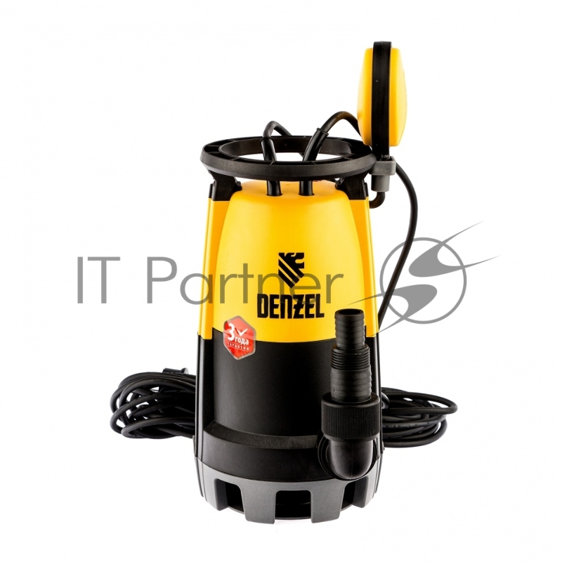 Дренажный насос для чистой и грязной воды DP-600S, 600 Вт, напор 7 м, 13000 л/ч// Denzel