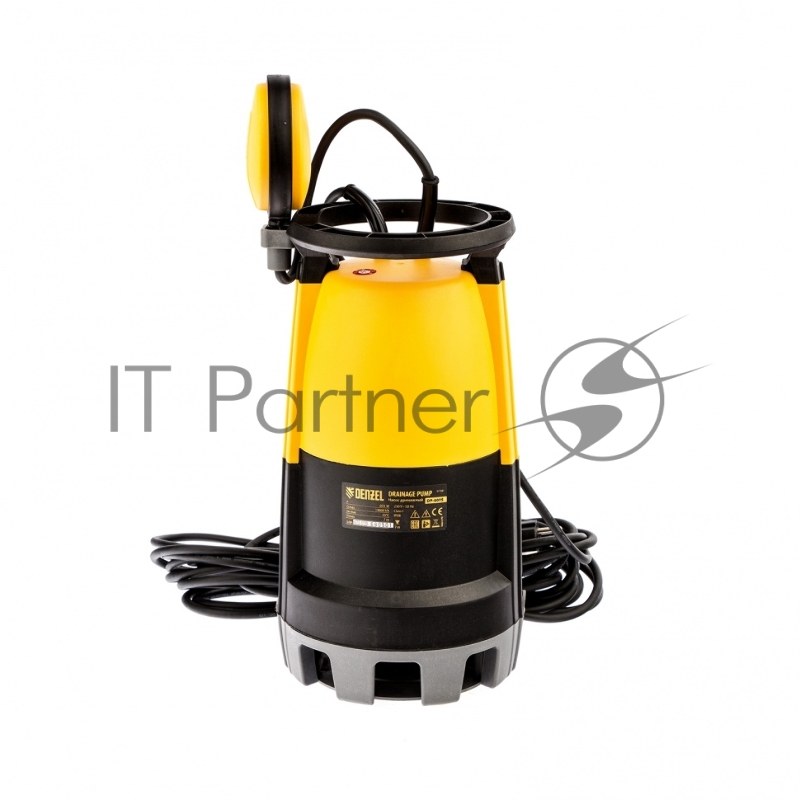 Дренажный насос для чистой и грязной воды DP-600S, 600 Вт, напор 7 м, 13000 л/ч// Denzel