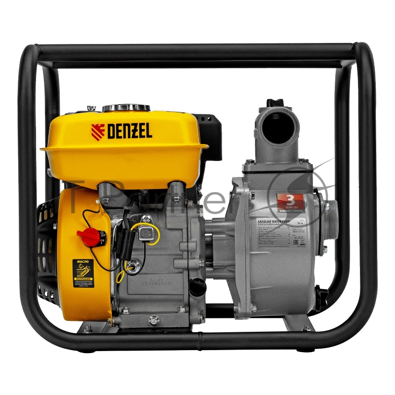 Мотопомпа бензиновая для чистой воды PX-50, 7 л.с., 2, 600 л/мин, глуб 8 м,напор 30 м// Denzel