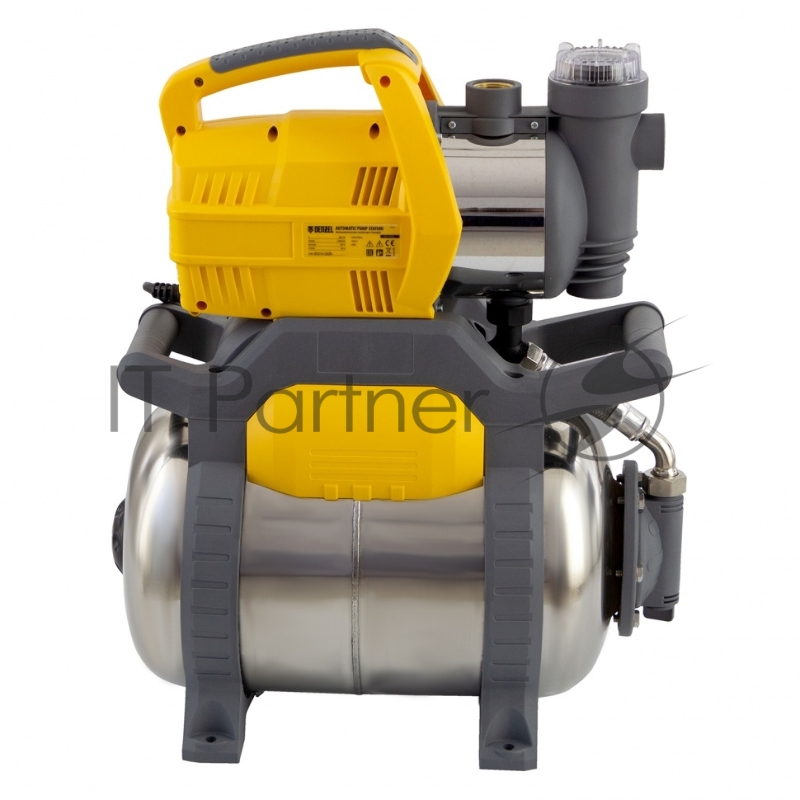 Насосная станция PSХ950X, 950 Вт, 3300 л/ч, ресивер 24 л, подъем 38 м, нержавейка// Denzel