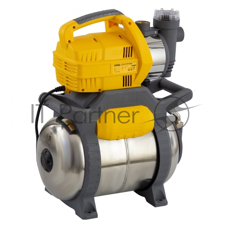 Насосная станция PSХ950X, 950 Вт, 3300 л/ч, ресивер 24 л, подъем 38 м, нержавейка// Denzel