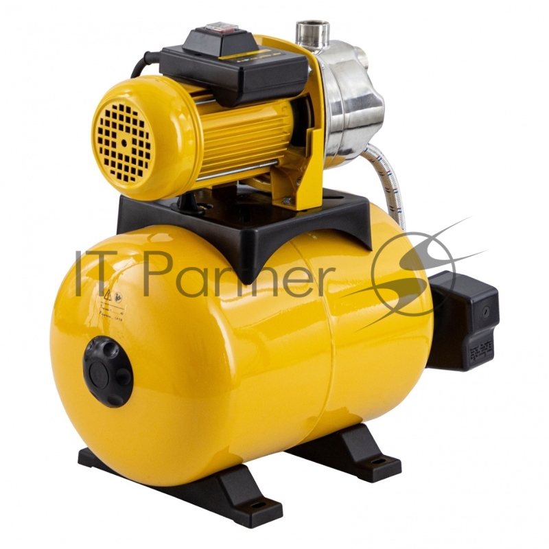 Насосная станция PS1000X, 1000 Вт, 3500 л/ч, ресивер 24 л, подъем 44 м, нержавейка// Denzel