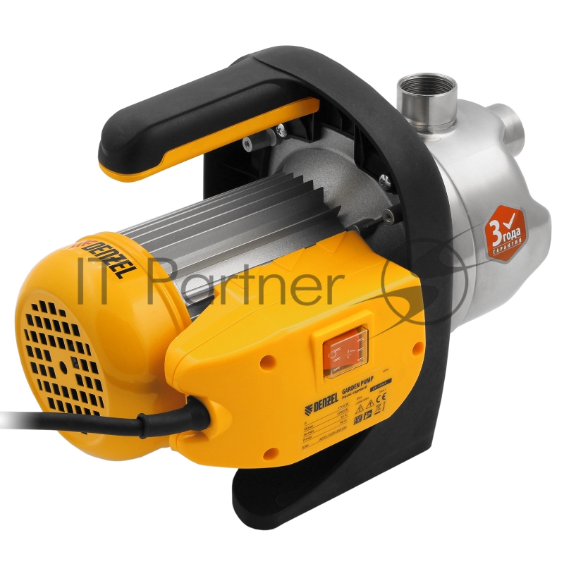 Садовый поверхностный насос GP1200Х, 1200 Вт, 3700 л/ч, подъем 46 м, нержавейка// Denzel