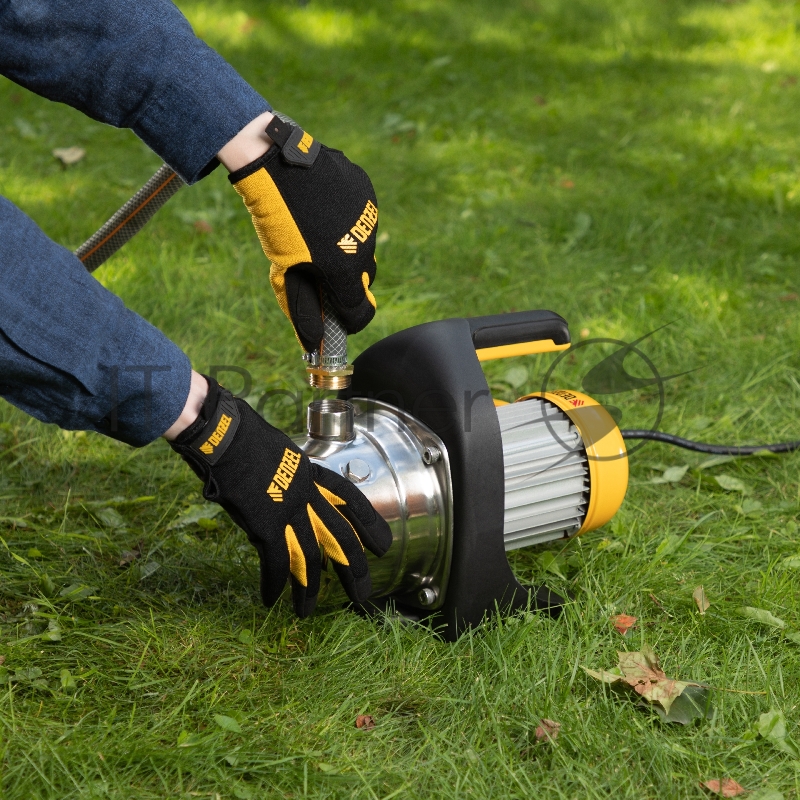 Садовый поверхностный насос GP1200Х, 1200 Вт, 3700 л/ч, подъем 46 м, нержавейка// Denzel