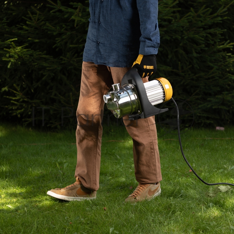 Садовый поверхностный насос GP1200Х, 1200 Вт, 3700 л/ч, подъем 46 м, нержавейка// Denzel