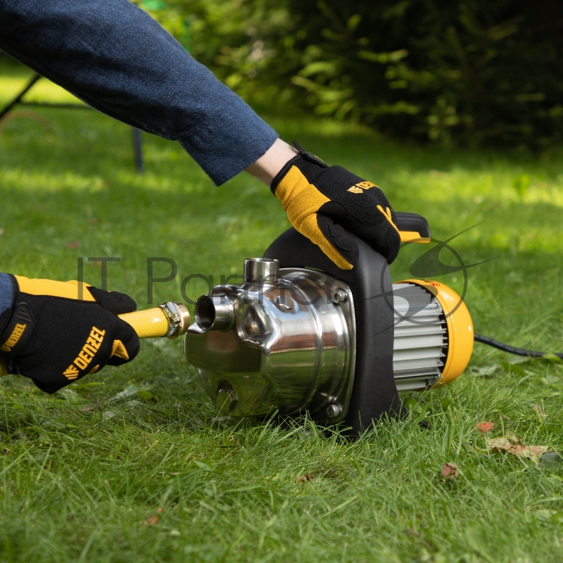 Садовый поверхностный насос GP1200Х, 1200 Вт, 3700 л/ч, подъем 46 м, нержавейка// Denzel