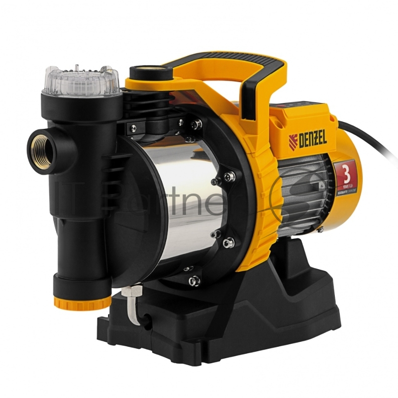 Садовый поверхностный насос GP1100SS, 1100 Вт, 4000 л/ч, подъем 45 м, пластик// Denzel