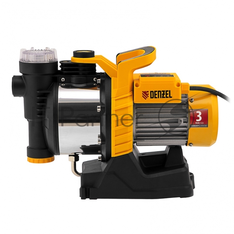 Садовый поверхностный насос GP1100SS, 1100 Вт, 4000 л/ч, подъем 45 м, пластик// Denzel