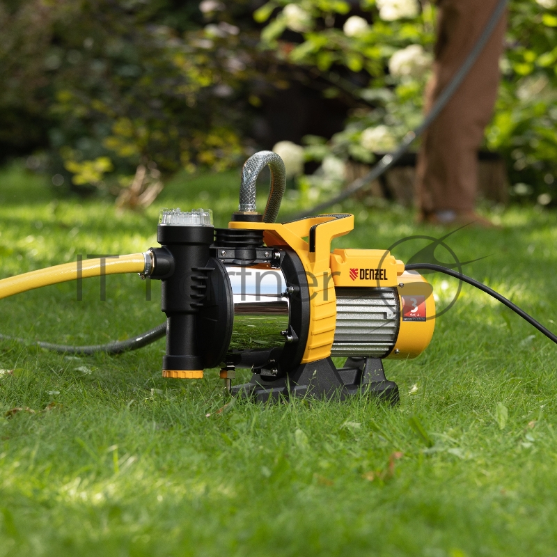 Садовый поверхностный насос GP1100SS, 1100 Вт, 4000 л/ч, подъем 45 м, пластик// Denzel