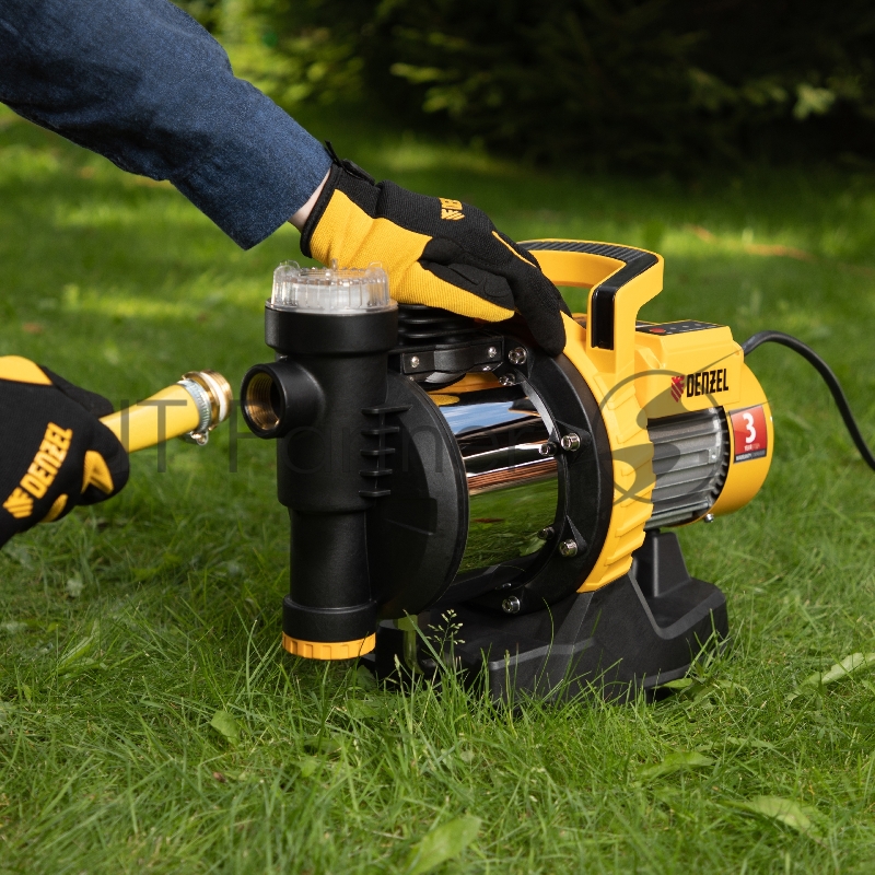 Садовый поверхностный насос GP1100SS, 1100 Вт, 4000 л/ч, подъем 45 м, пластик// Denzel