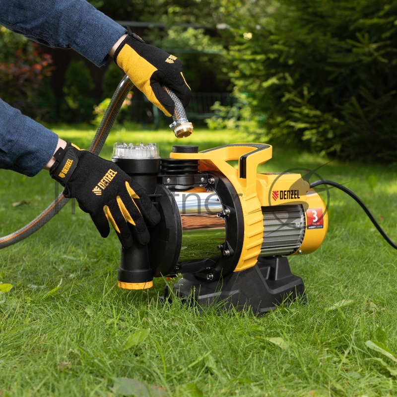 Садовый поверхностный насос GP1100SS, 1100 Вт, 4000 л/ч, подъем 45 м, пластик// Denzel