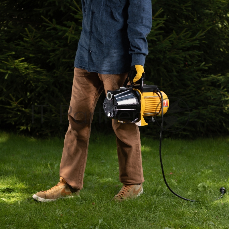 Садовый поверхностный насос GP1100C, 1100 Вт, 4500 л/ч, подъем 46 м, чугун// Denzel