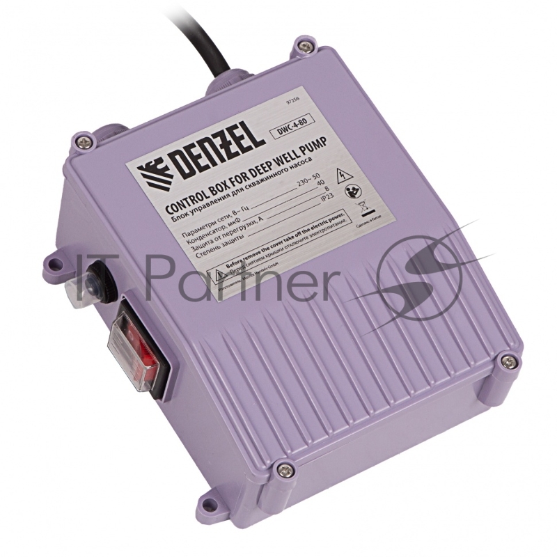 Скважинный насос DWC-4-80, центробежный, диаметр 4, 1500 Вт, 5700 л/ч, напор 80 м// Denzel