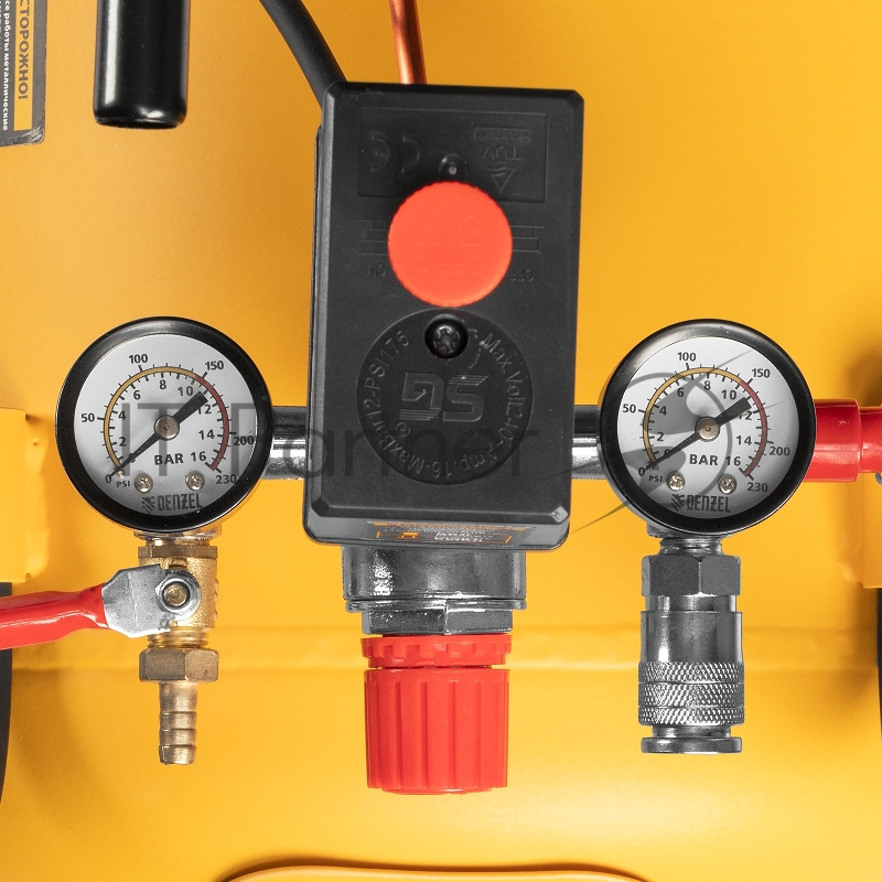 Компрессор воздушный рем. привод BCW3000-T/100, 3,0 кВт, 100 литров, 520 л/мин// Denzel