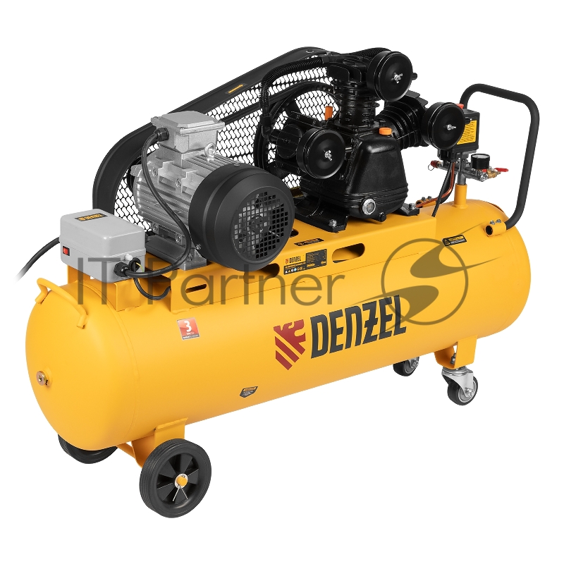 Компрессор воздушный рем. привод BCW3000-T/100, 3,0 кВт, 100 литров, 520 л/мин// Denzel