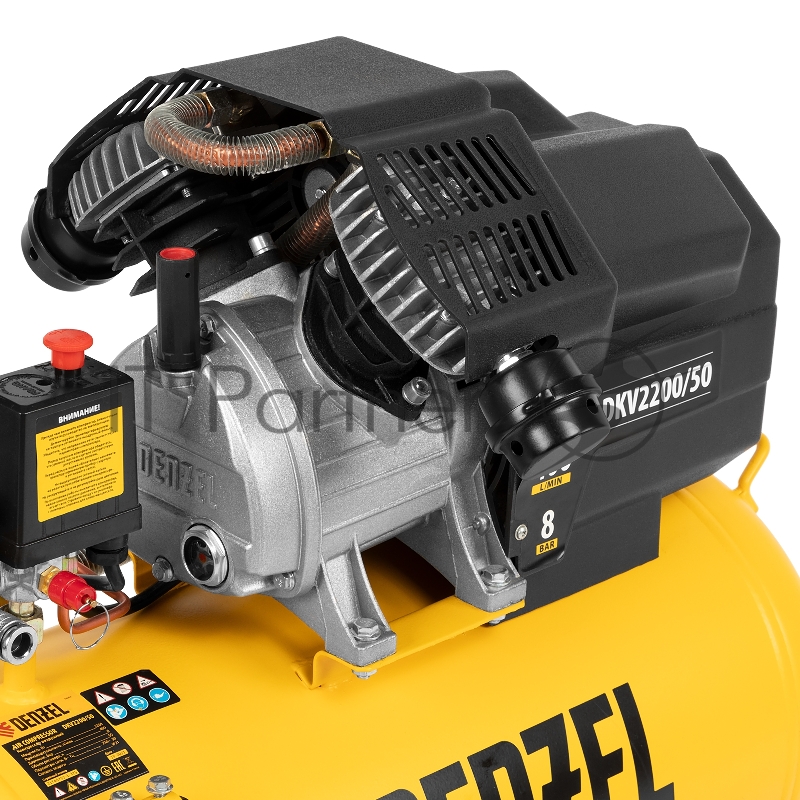 Компрессор воздушный DKV2200/50,Х-PRO 2,2 кВт, 400 л/мин, 50 л// Denzel