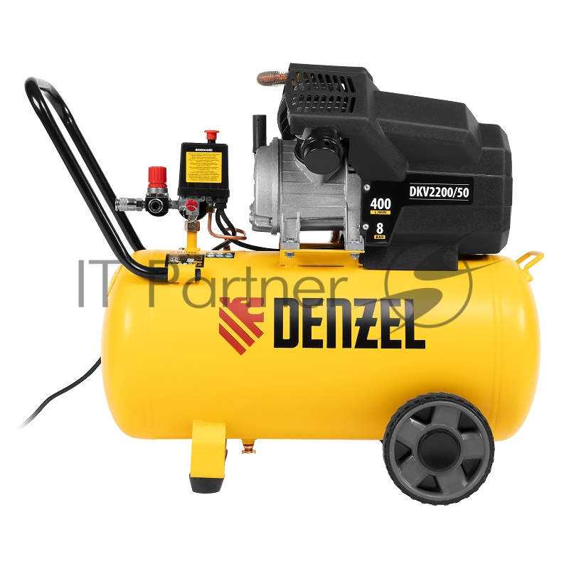 Компрессор воздушный DKV2200/50,Х-PRO 2,2 кВт, 400 л/мин, 50 л// Denzel