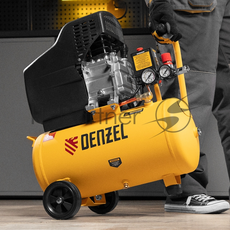 Компрессор воздушный прям. привод DC1500/24, 1,5 кВт, 24 литра, 220 л/мин// Denzel