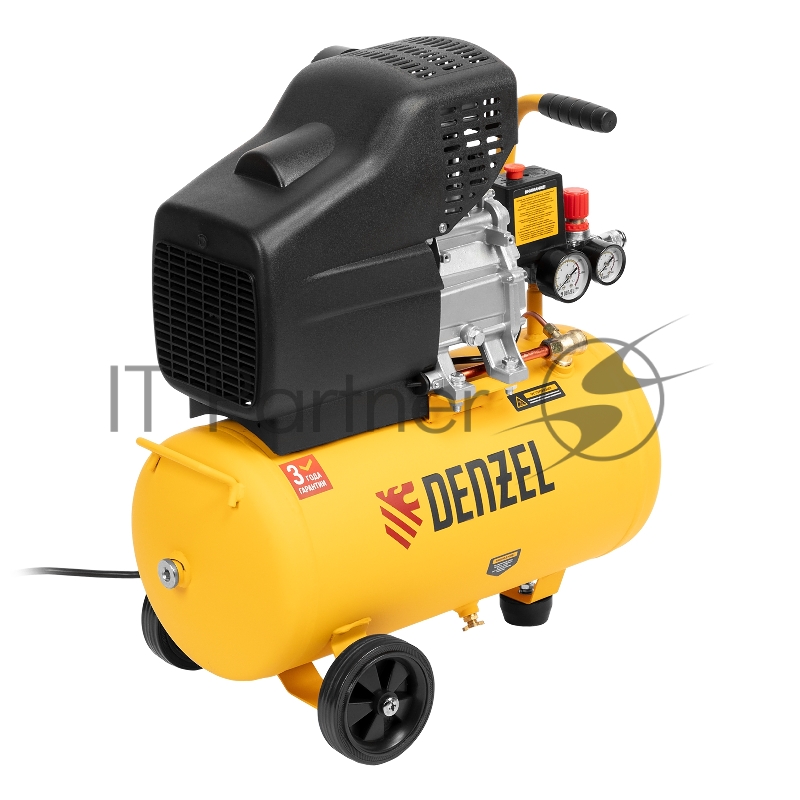 Компрессор воздушный прям. привод DC1500/24, 1,5 кВт, 24 литра, 220 л/мин// Denzel
