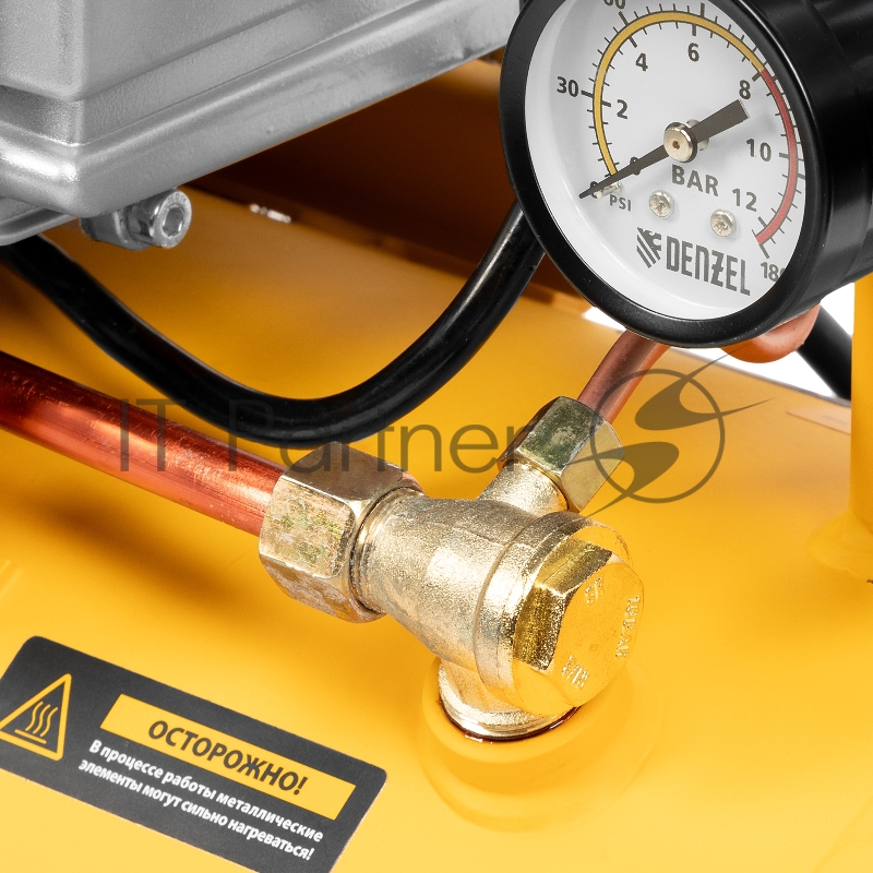 Компрессор воздушный прям. привод DC1500/24, 1,5 кВт, 24 литра, 220 л/мин// Denzel