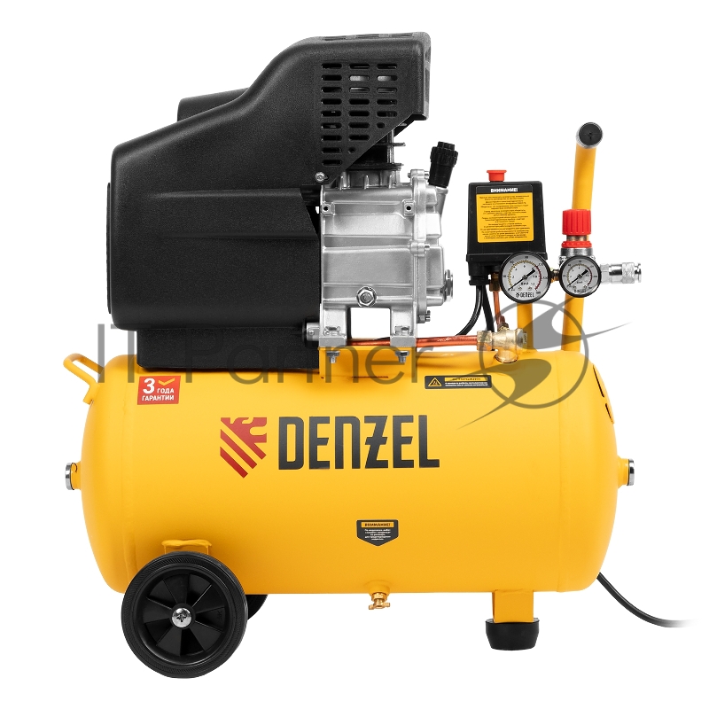 Компрессор воздушный прям. привод DC1500/24, 1,5 кВт, 24 литра, 220 л/мин// Denzel