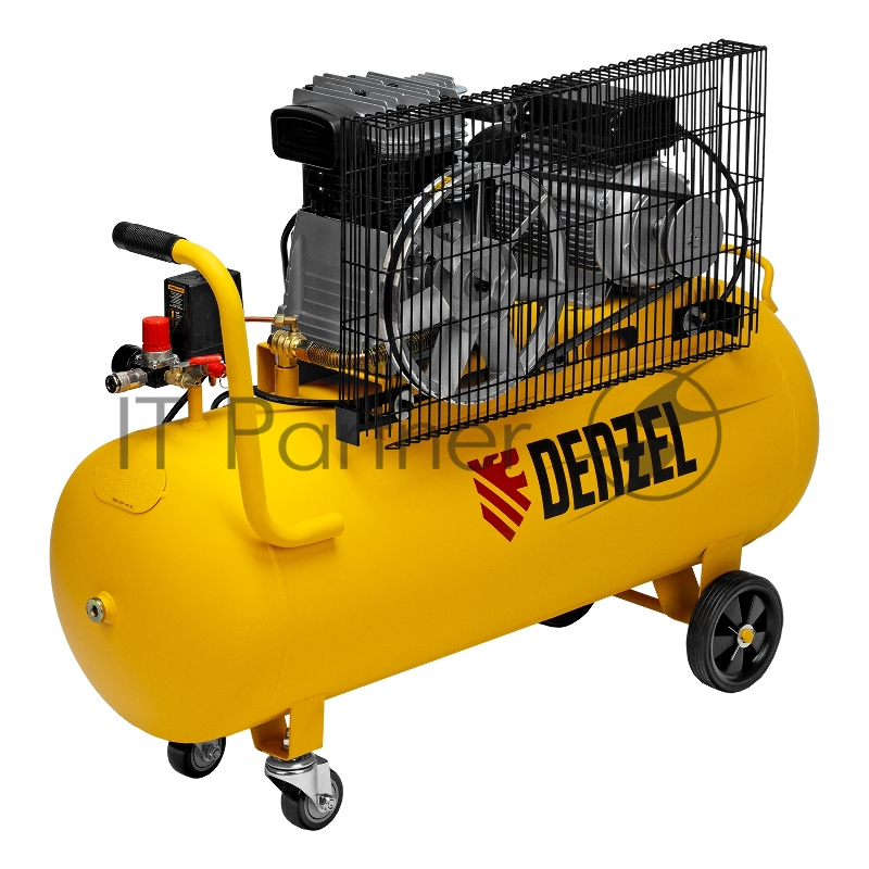 Компрессор воздушный рем. привод BCI2300/100, 2,3 кВт, 100 литров, 400 л/мин// Denzel