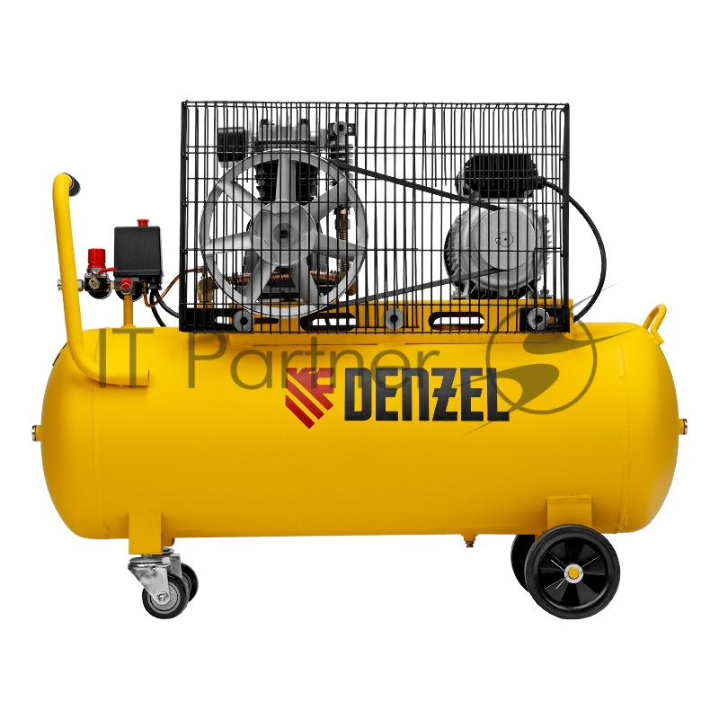 Компрессор воздушный рем. привод BCI2300/100, 2,3 кВт, 100 литров, 400 л/мин// Denzel