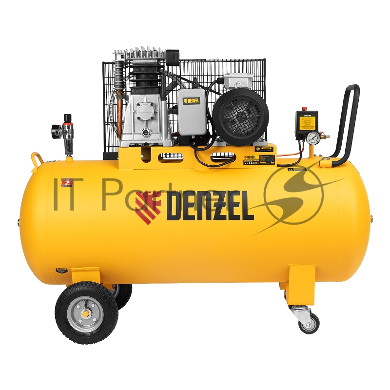 Компрессор воздушный рем. привод BCI3000-T/200, 3,0 кВт, 200 литров, 530 л/мин// Denzel