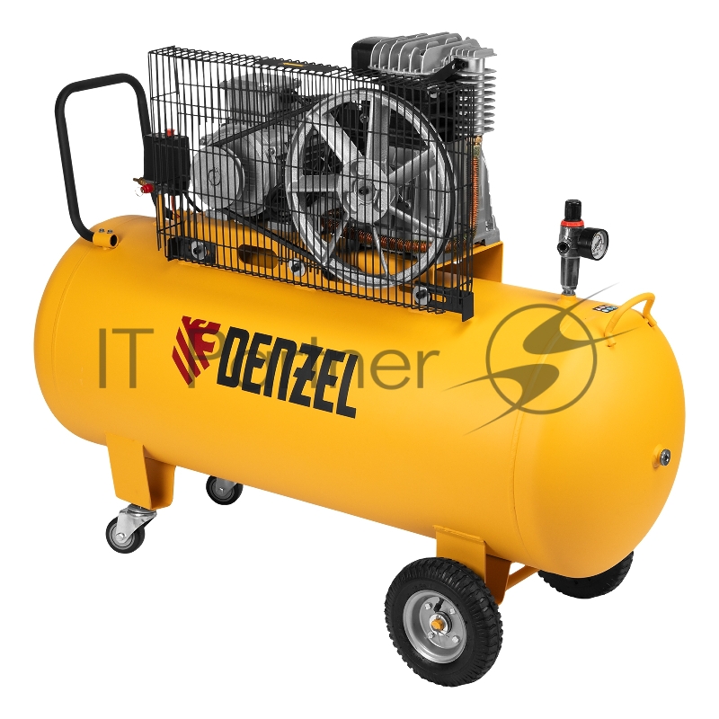 Компрессор воздушный рем. привод BCI3000-T/200, 3,0 кВт, 200 литров, 530 л/мин// Denzel