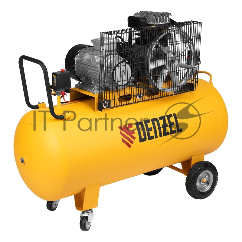 Компрессор воздушный рем. привод BCI3000-T/200, 3,0 кВт, 200 литров, 530 л/мин// Denzel
