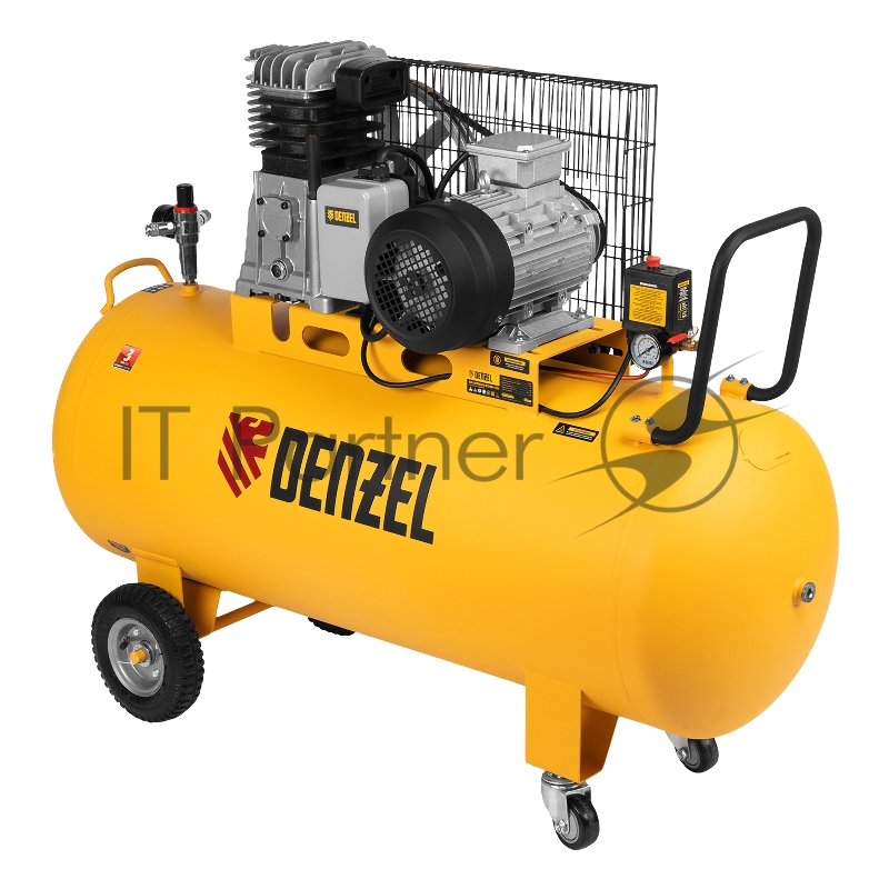 Компрессор воздушный рем. привод BCI3000-T/200, 3,0 кВт, 200 литров, 530 л/мин// Denzel