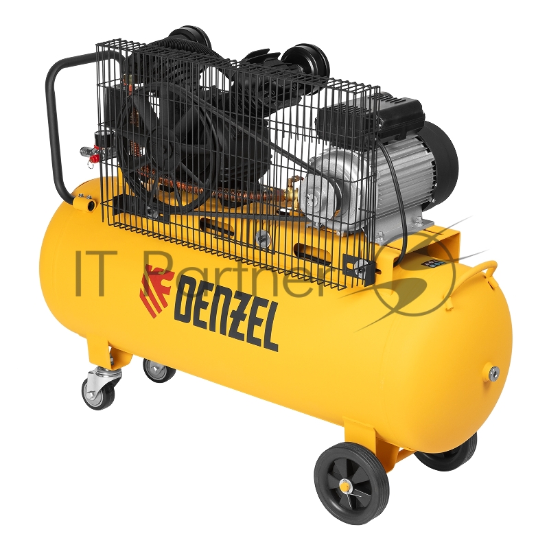Компрессор воздушный рем. привод BCV2200/100, 2,2 кВт, 100 литров, 370 л/мин// Denzel