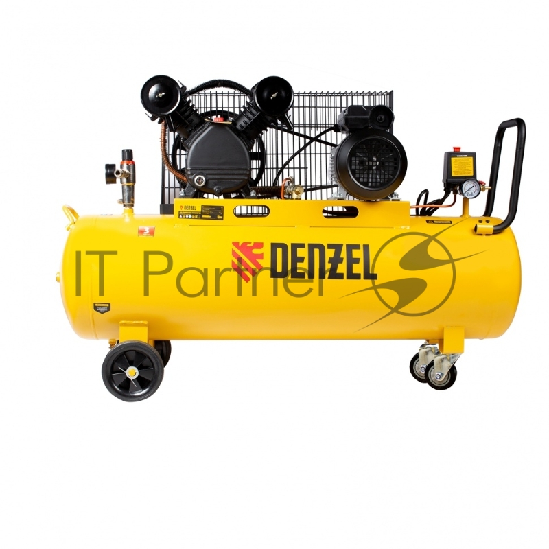 Компрессор воздушный рем. привод BCV2300/100, 2,3 кВт, 100 литров, 440 л/мин// Denzel