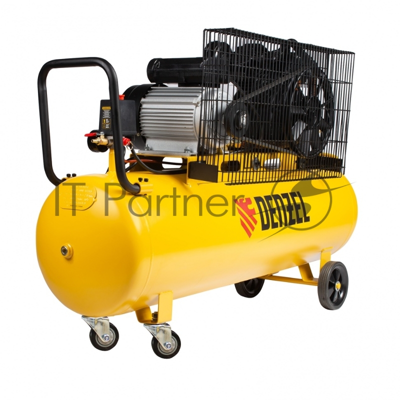 Компрессор воздушный рем. привод BCV2300/100, 2,3 кВт, 100 литров, 440 л/мин// Denzel