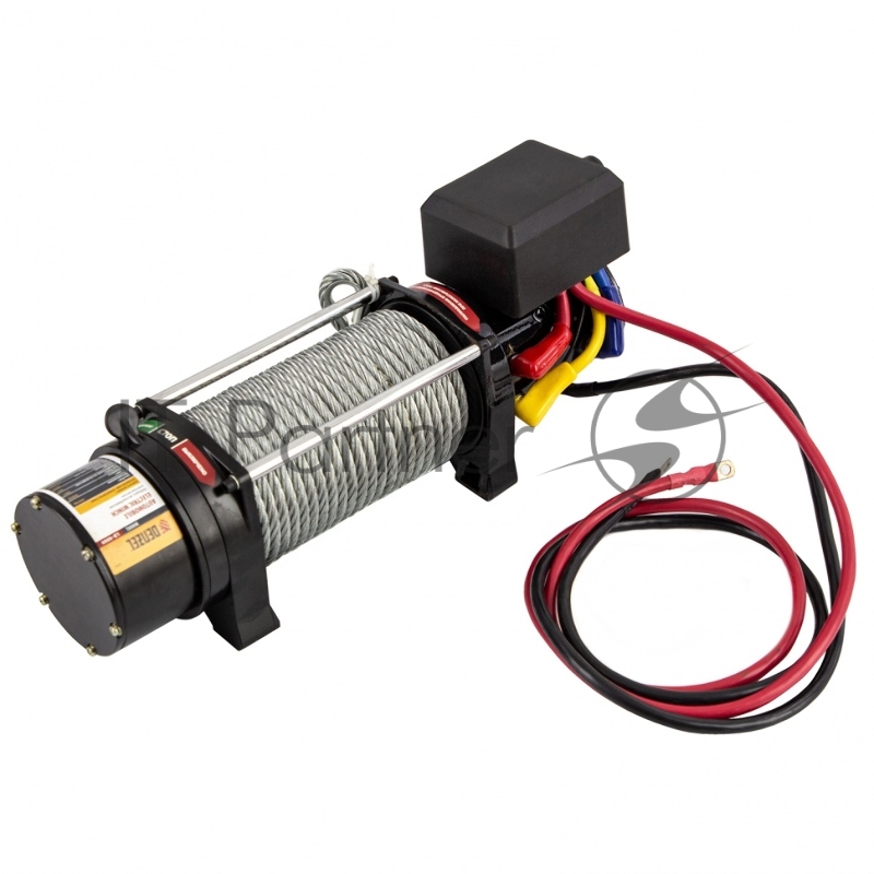 Лебедка автомобильная электрическая LB- 4000, 4,5 т, 3,7 кВт, 12 В// Denzel