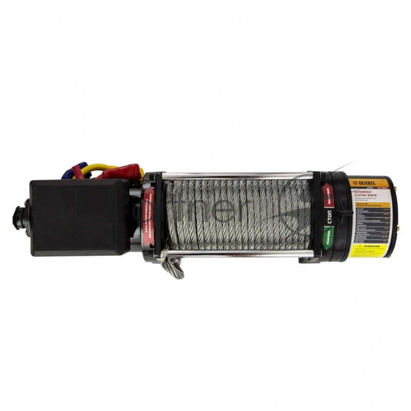 Лебедка автомобильная электрическая LB- 4000, 4,5 т, 3,7 кВт, 12 В// Denzel